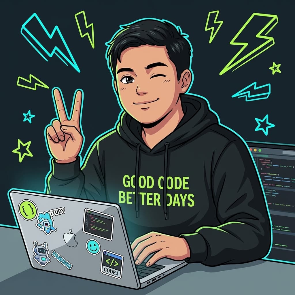 Maulana Fiqri - Anime Developer Illustration